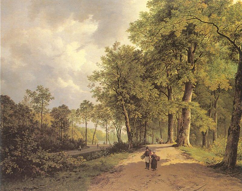 Barend Cornelis Koekkoek View of a Park Germany oil painting art